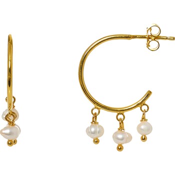 Kolczyki koła z perełkami