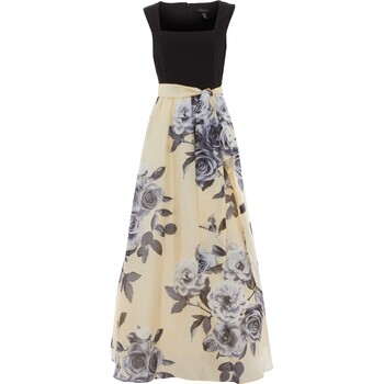 Długa suknia z motywem kwiatowym