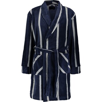 Granatowy szlafrok w paski