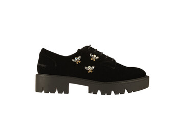 Czarne aksamitne buty