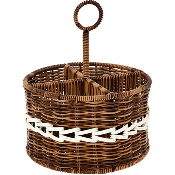 Okrągły pleciony koszyk