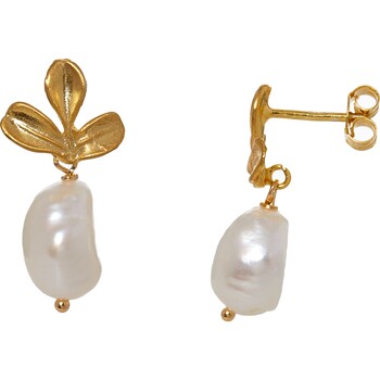 Złote perłowe kolczyki