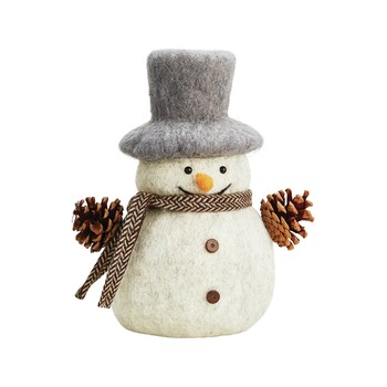 Filcowa ozdoba balwanek