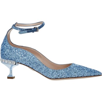 Niebieskie brokatowe szpilki