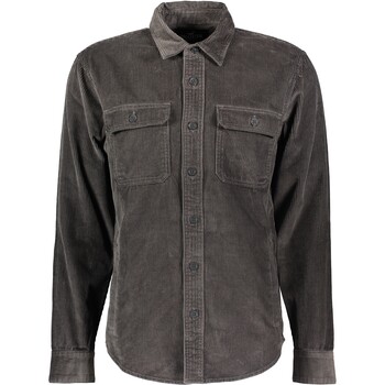 Szara sztruksowa koszula