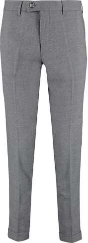 Jasnoszare spodnie w kant