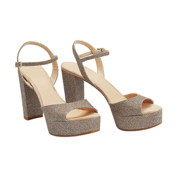 Zlote sandaly na platformie