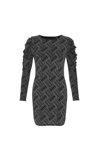 Czarno-srebrna sukienka