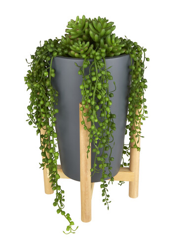 Drewniany stojak na doniczke