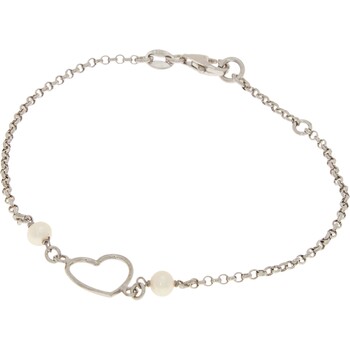 Srebrna bransoletka z perełkami