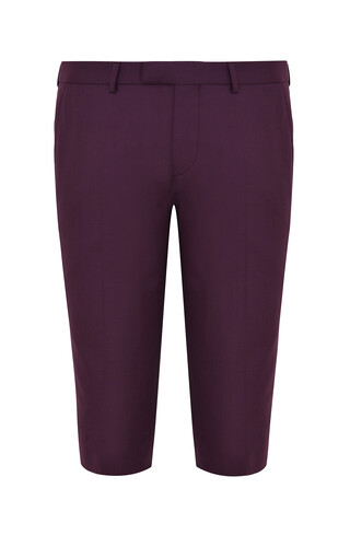 Trzyczesciowy purpurowy garnitur calosc - spodnie