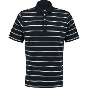 Granatowa koszulka polo w paski