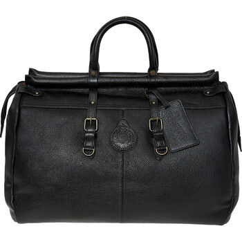 Czarna skórzana torba