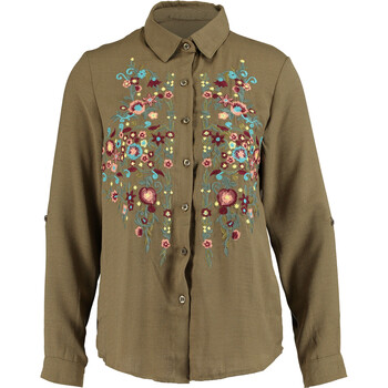 Zielona koszula w kwiaty