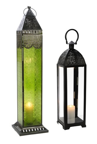 Zielony i czarny lampion