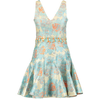 Żakardowa sukienka w kwiaty