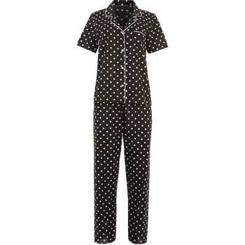 Czarna pidzama w groszki