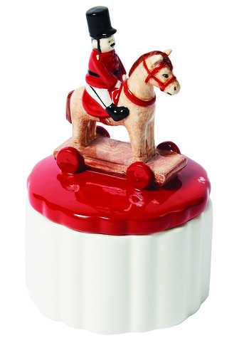 Ceramiczna szkatulka z zolnierzykiem