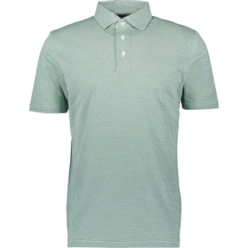 Koszula polo w zielono-białe prążki