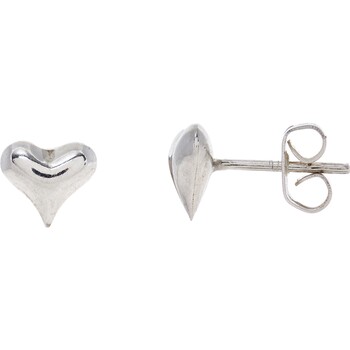 Srebrne kolczyki w kształcie serca
