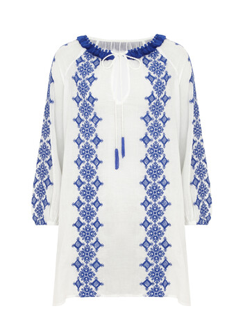 Biało niebieskie kimono