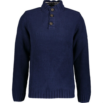 Granatowy sweter z guzikami