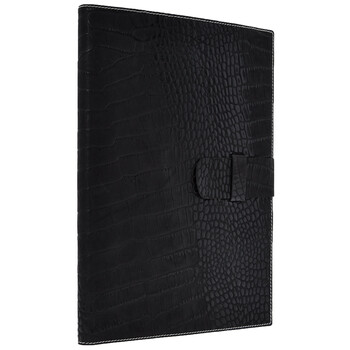 Czarny skórzany notes