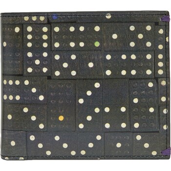 Czarny portfel z motywem Domino