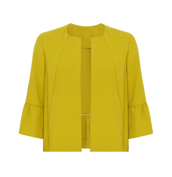 Musztardowy krótki żakiet