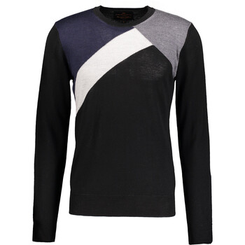 Czarno granatowo szary sweter