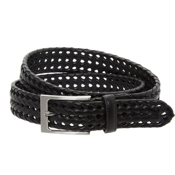 Czarny pleciony pasek