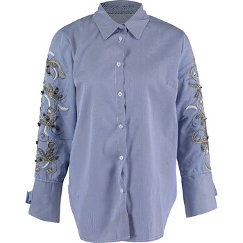 Niebiesko-biała koszula w prążki