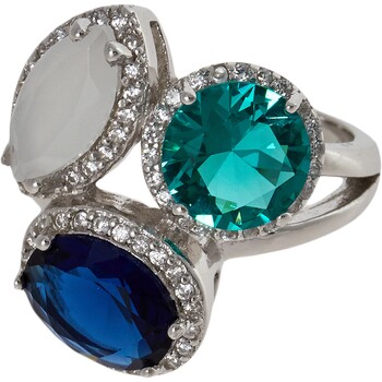 Pierscionek z kolorowymi kamieniami