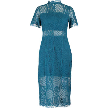 Niebieska koronkowa sukienka