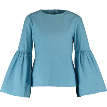 Niebieska koszula z rozkloszowanymi rękawami