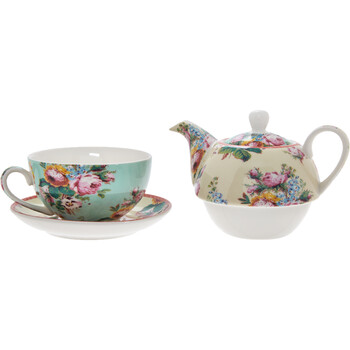 Kwatowy zestaw do herbaty dla jednej osoby