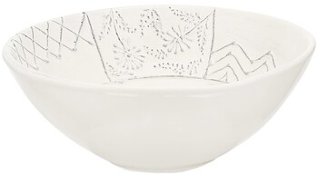 Biała miska z wzorem