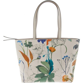 White Botanical Tote Bag