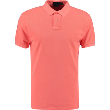 Neonowa koralowa koszulka polo