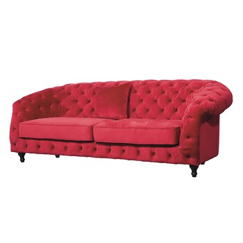 Malinowa sofa