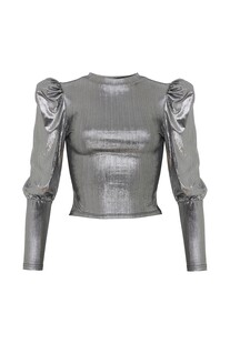 Srebrny top