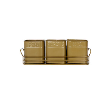 Złoty organizer na biurko