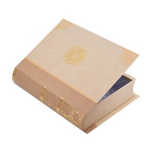 TK Maxx bezowo-zloty pojemnik w ksztalcie ksiazki 39.99 ZL