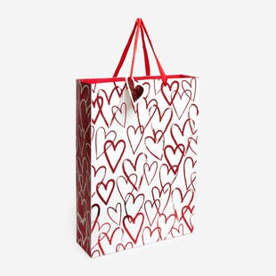 TK Maxx biala torebka prezentowa w czerwone serca 12.99PLN
