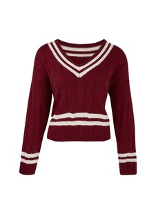 TK Maxx  burgundowo-bialy sweter 84.99 pln