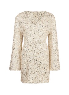 TK Maxx damska biala cekinowa sukienka z Gold label 899.99PLN