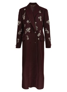 TK Maxx damski burgundowy plaszcz ze zdobieniami 949.99PLN