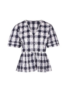 TK Maxx damski niebieski top w kratę 199.99PLN