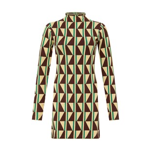 Tk Maxx dzianinowa sukienka w brozowo-zielony wzor 199.99PLN