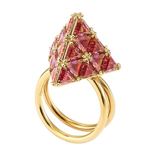 Tk Maxx glam rozowo zloty pierscionek Swarovskiego 299.99PLN